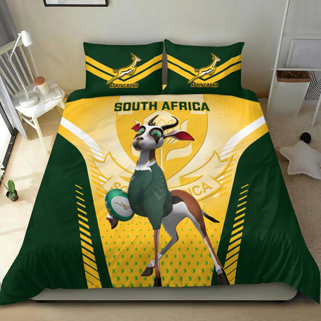South Africa Rugby Bedding Set 2023 World Cup Springboks Mascot - Shopicos