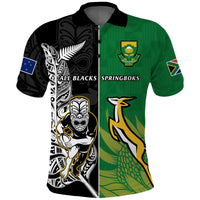 Custom New Zealand South Africa Rugby Polo Shirt All Black Maori Mix Springboks - Shopicos