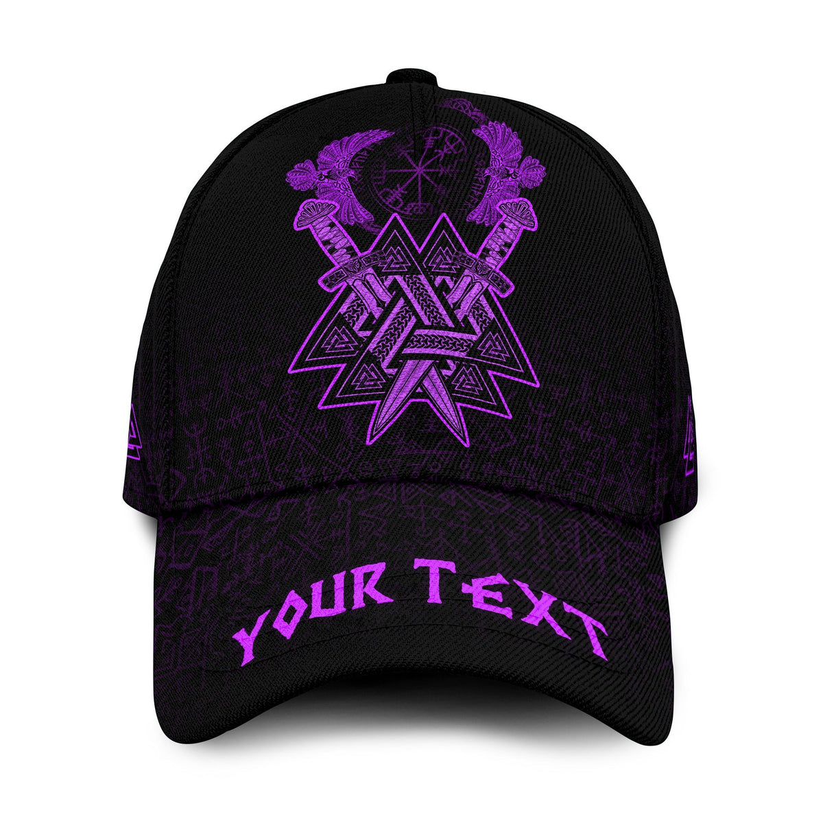 custom-viking-classic-cap-valknut-raven-symbol-celtic-vegvisir-purple-color