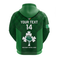Personalised Ireland Rugby Hoodie 2023 Go Irish Shamrock World Cup - Shopicos