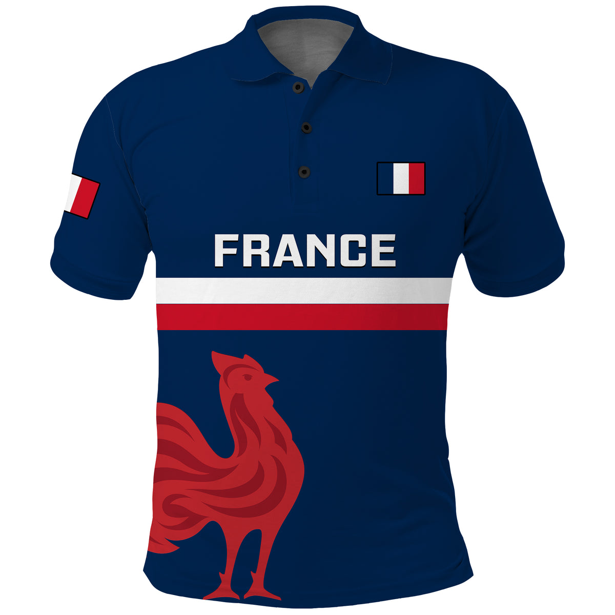 Personalised France Rugby Polo Shirt 2023 Allez Les Bleus World Cup - Shopicos