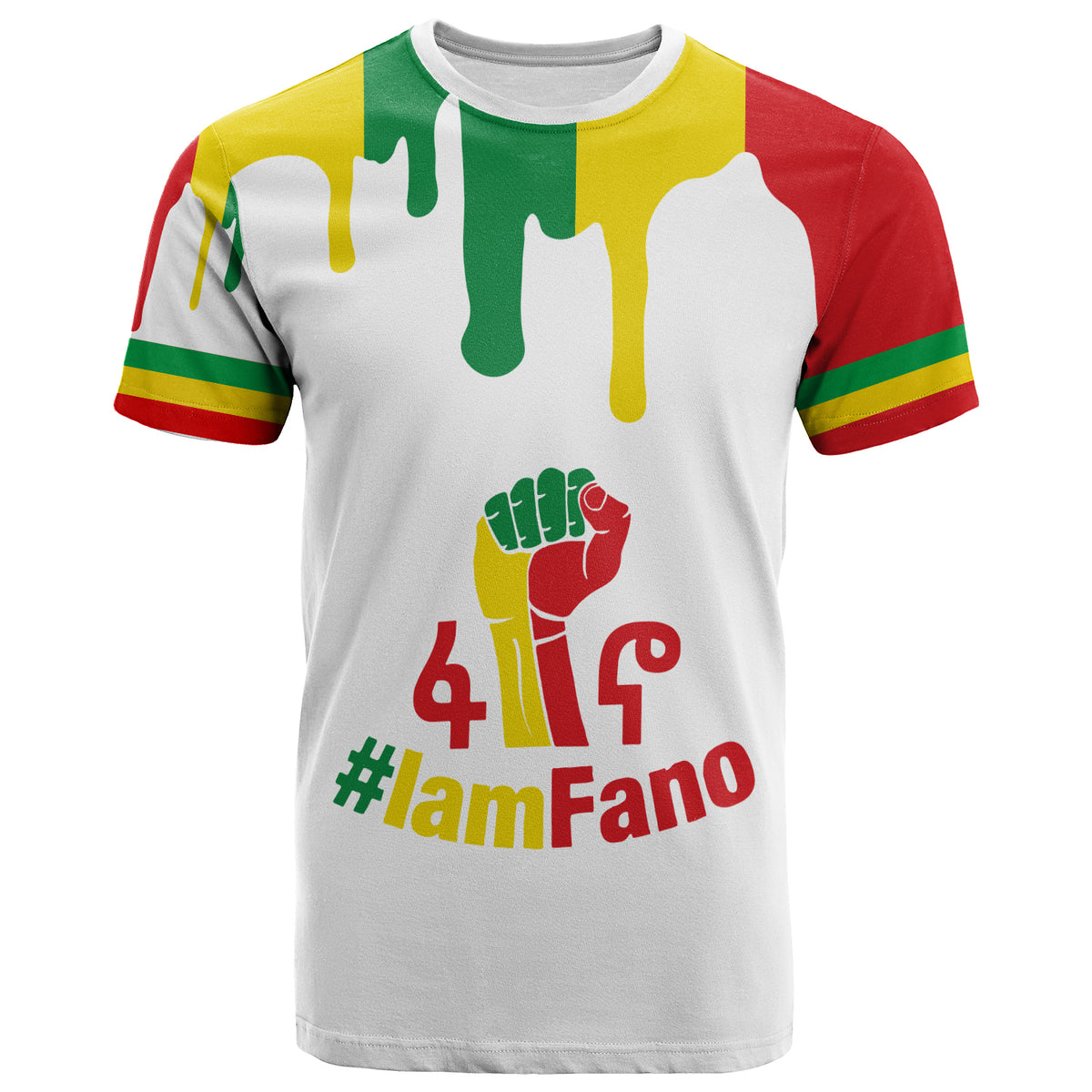Amhara Ethiopia T Shirt Fano Movement - Shopicos