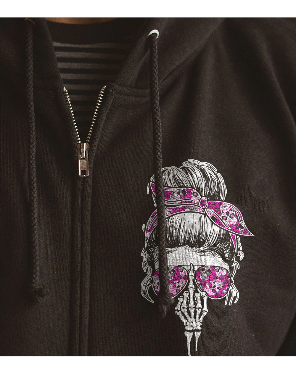 I'm A B Don't Try Me Skull Black Hoodie - Shopicos