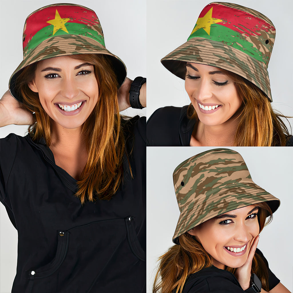 Burkina Faso Military Bucket Hat Bravo Caption Traore Viva Burkina Faso Nation LT15