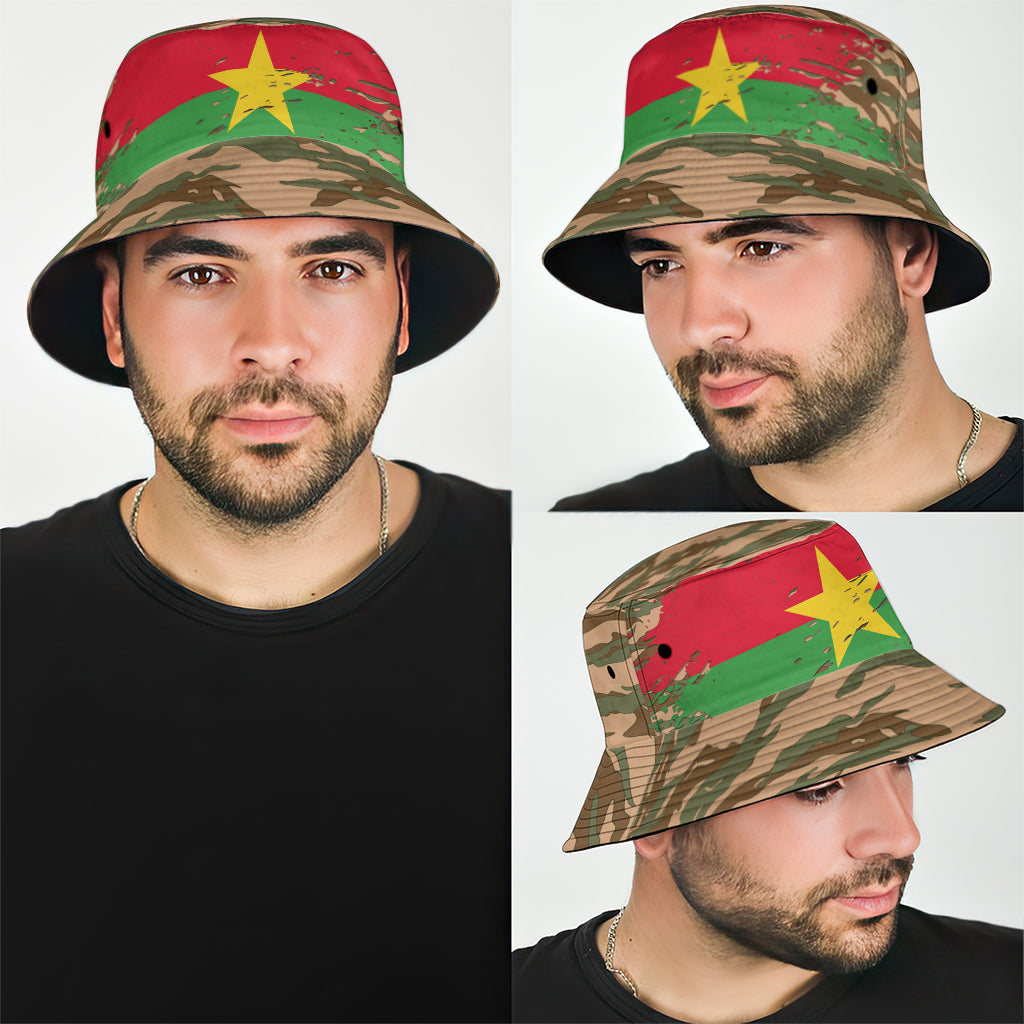 Burkina Faso Military Bucket Hat Bravo Caption Traore Viva Burkina Faso Nation LT15