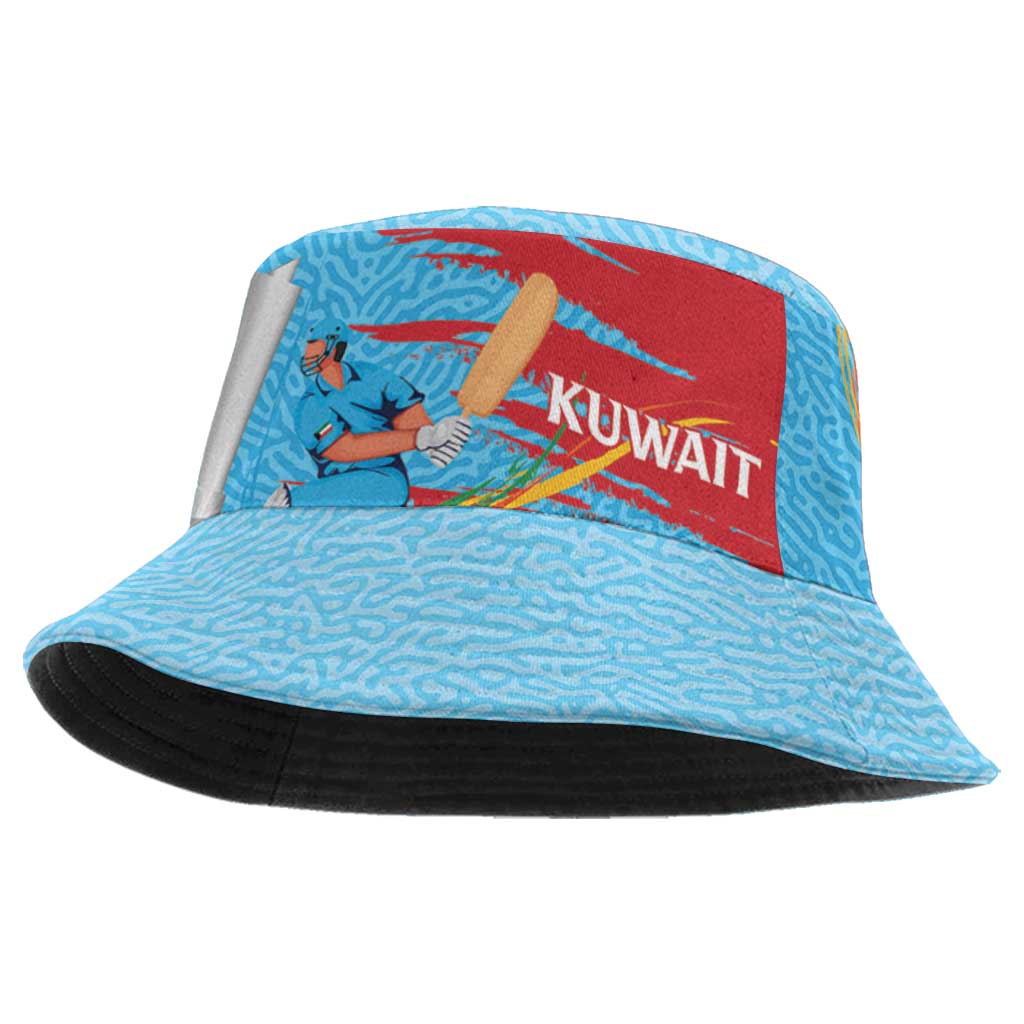Custom Cricket Kuwait East Asia-Pacific Bucket Hat Kuwait Chase for Triumph - Shopicos