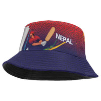 Custom Cricket Nepal East Asia-Pacific Bucket Hat Nepal Cricket Crown Quest - Shopicos