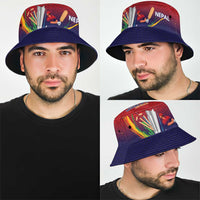 Custom Cricket Nepal East Asia-Pacific Bucket Hat Nepal Cricket Crown Quest - Shopicos
