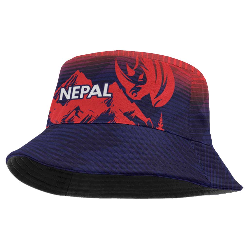 Custom Cricket Nepal East Asia-Pacific Bucket Hat Nepal Rhinos Twenty20 - Shopicos