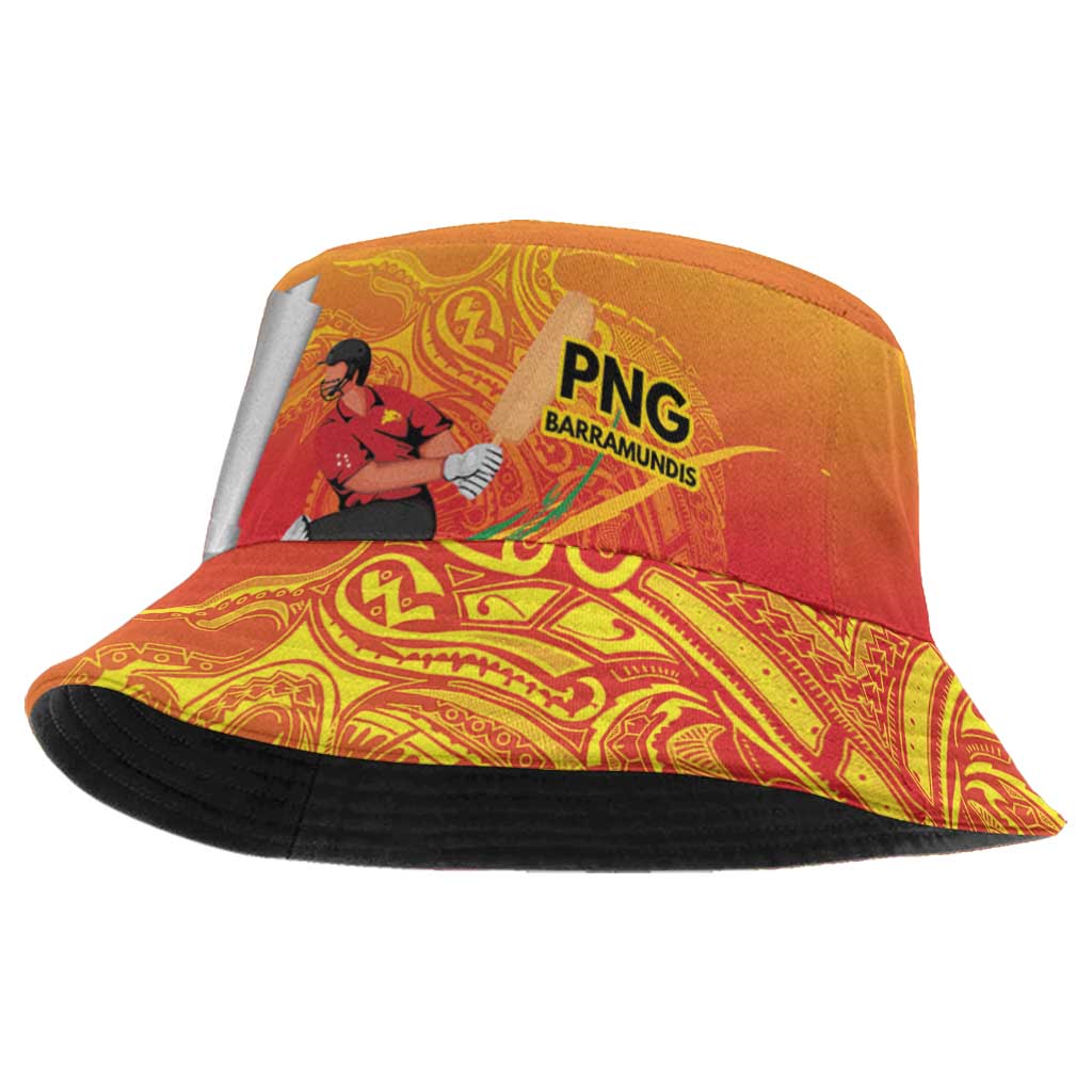 Custom Cricket PNG East Asia-Pacific Bucket Hat Papua New Guinea Rise to Power - Shopicos