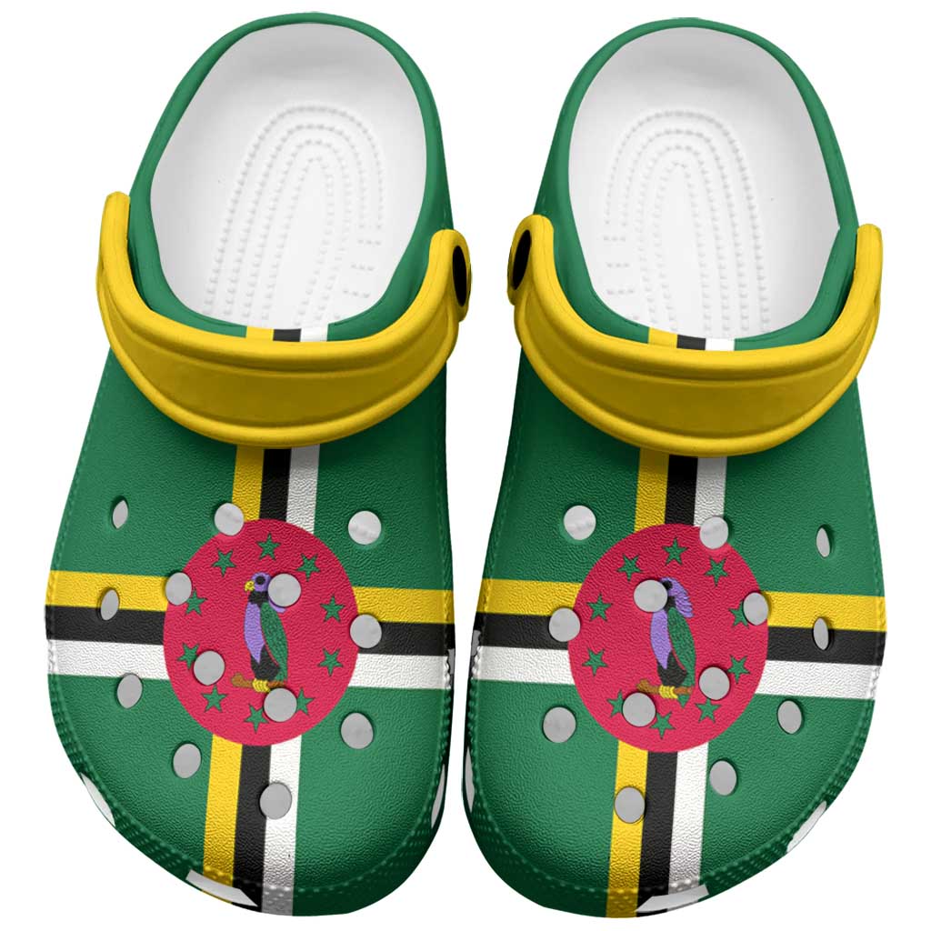 Dominica Clogs Shoes Heritage Palette Flag-Inspired - Shopicos