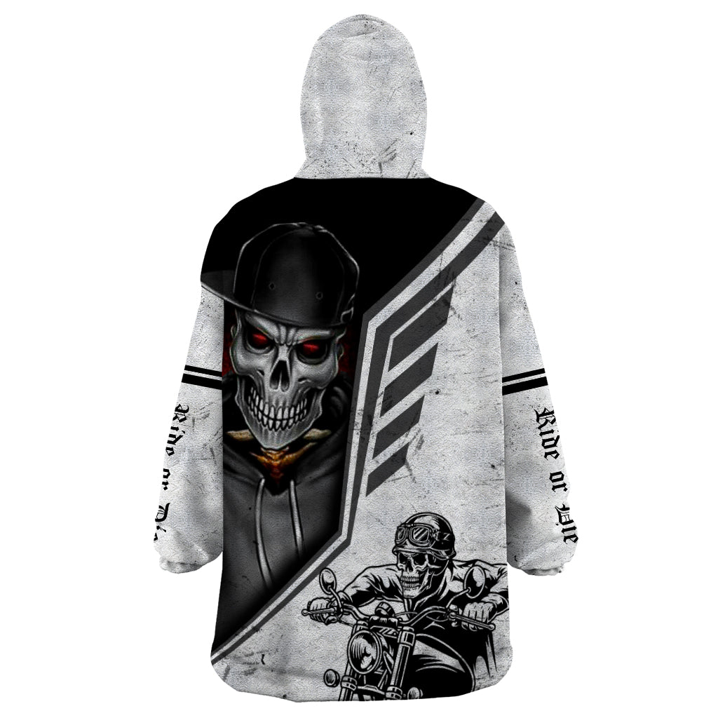 Skull Wearable Blanket Hoodie Riding Motocycle - Shopicos