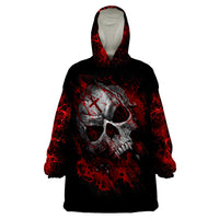 Skull Wearable Blanket Hoodie Bloody Skull Scream - Shopicos