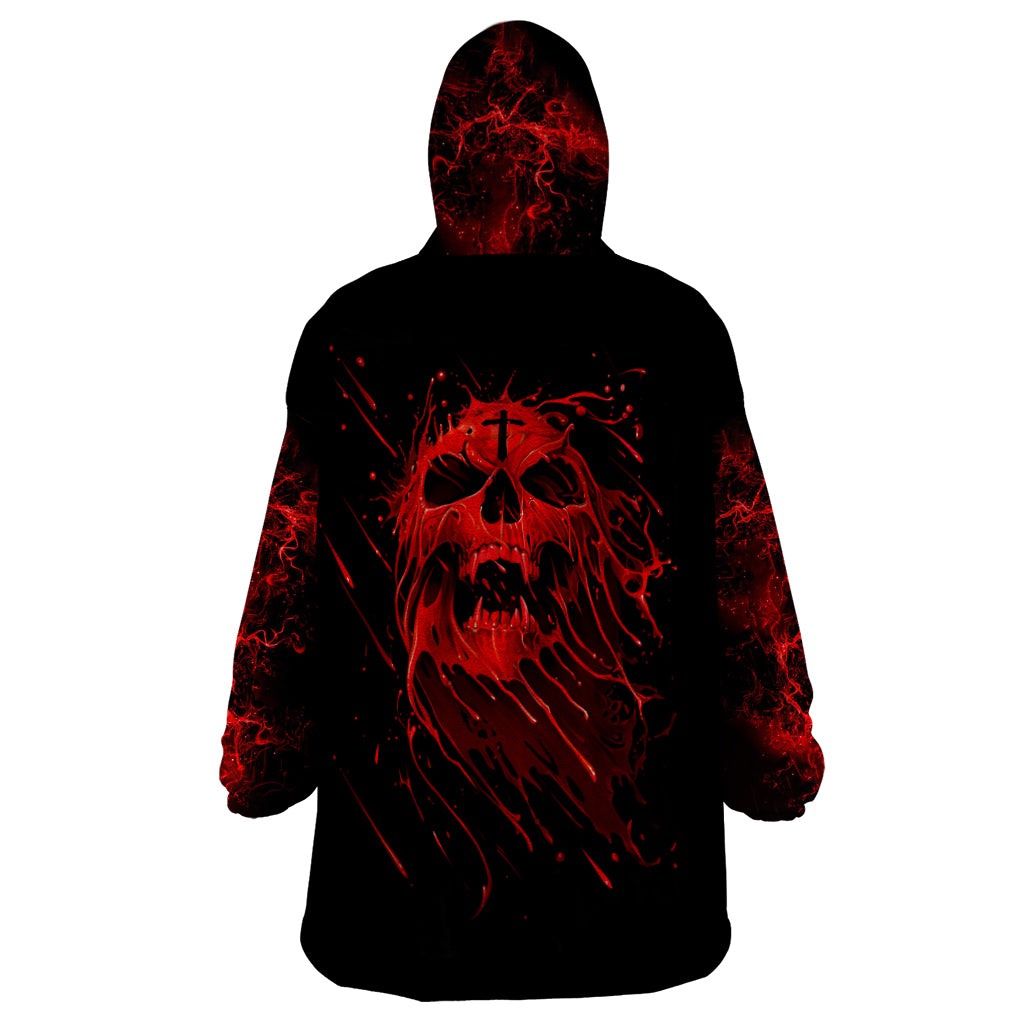 Skull Wearable Blanket Hoodie Bloody Skull Scream - Shopicos