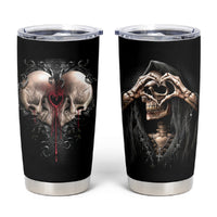 Reaper Heart Tumbler Cup Eternal Embrace - Uniting Souls in the Realm of Skulls - Shopicos