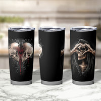 Reaper Heart Tumbler Cup Eternal Embrace - Uniting Souls in the Realm of Skulls - Shopicos
