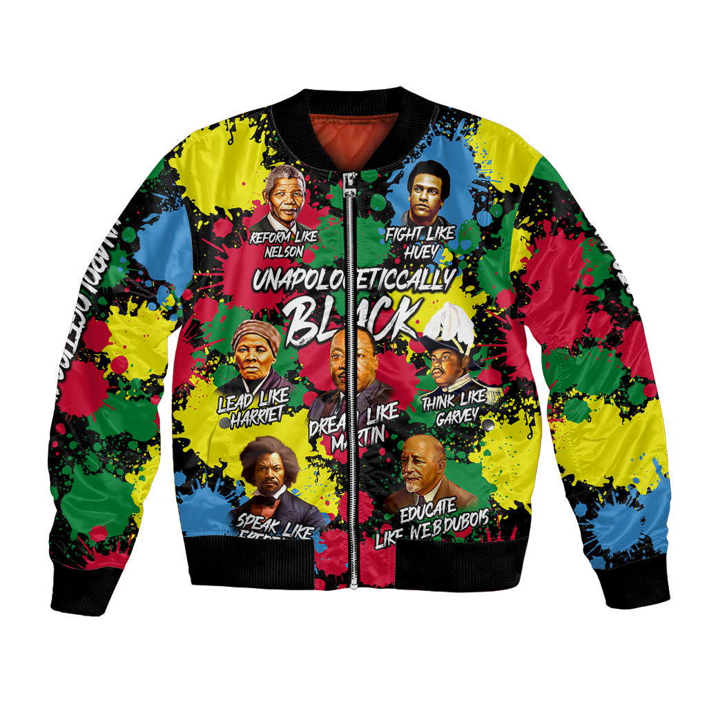 Unapologetically Black Bomber Jacket Civil Rights Leaders - Shopicos