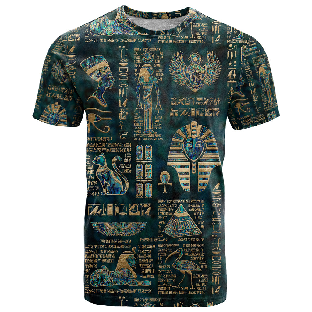 Egyptian Hieroglyphs And Deities T Shirt - Shopicos