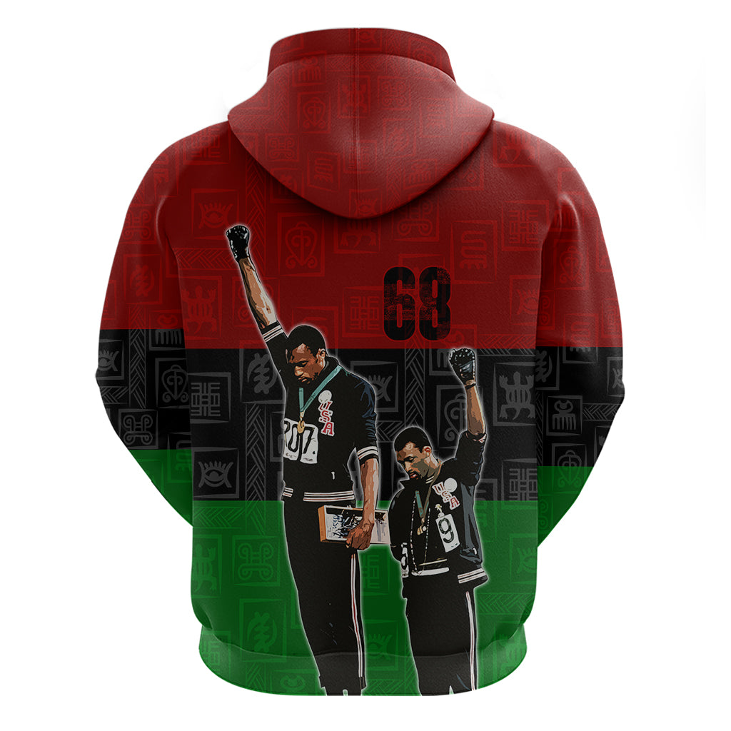 Mexico City 1968 African American Hoodie Black Power Salute - Shopicos