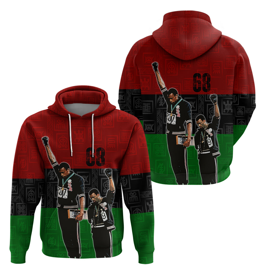 Mexico City 1968 African American Hoodie Black Power Salute - Shopicos