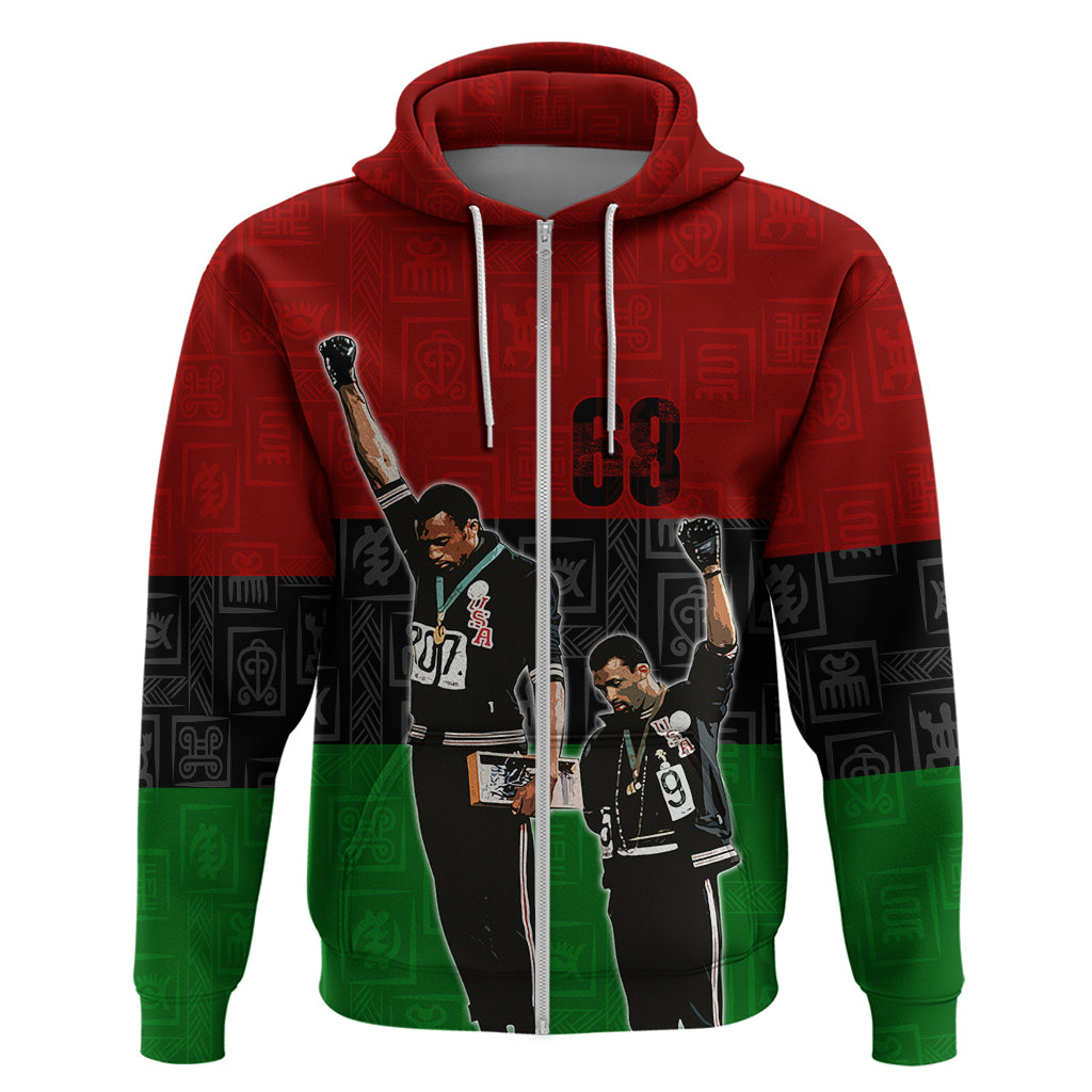 Mexico City 1968 African American Hoodie Black Power Salute - Shopicos