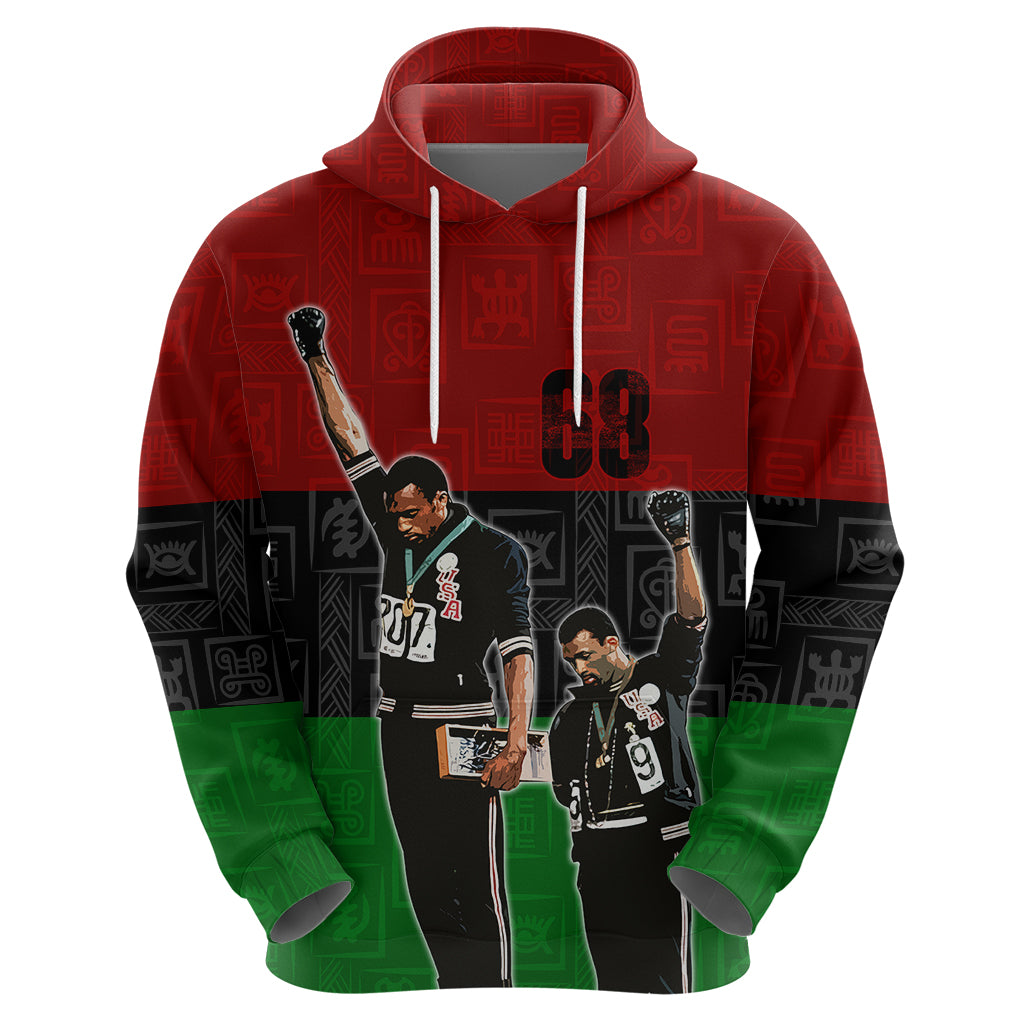 Mexico City 1968 African American Hoodie Black Power Salute - Shopicos