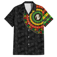 Adinkra Symbols Family Matching Summer Maxi Dress and Hawaiian Shirt African Culture - Shopicos