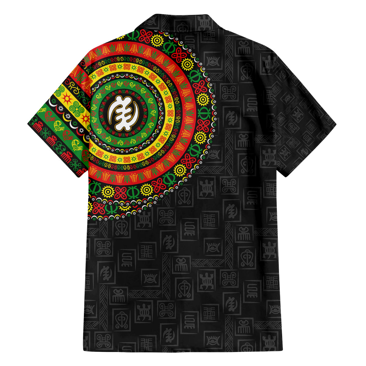 Adinkra Symbols Family Matching Summer Maxi Dress and Hawaiian Shirt African Culture - Shopicos