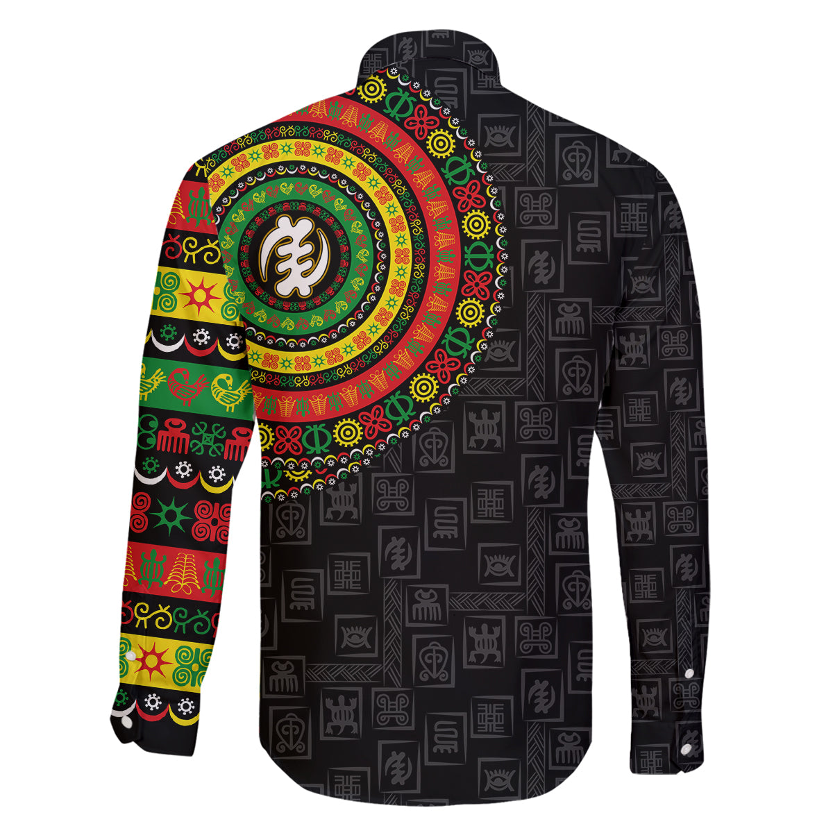 Adinkra Symbols Family Matching Summer Maxi Dress and Hawaiian Shirt African Culture - Shopicos