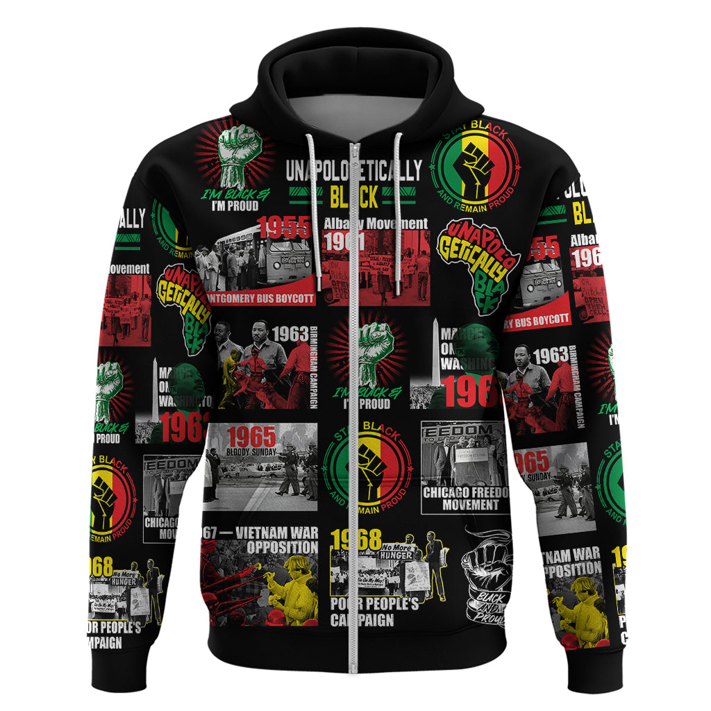 Civil Rights Movement Hoodie Poster Art Black Pride - Shopicos