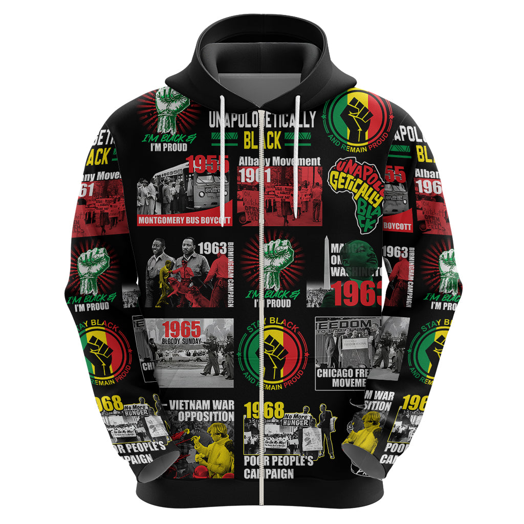 Civil Rights Movement Hoodie Poster Art Black Pride - Shopicos