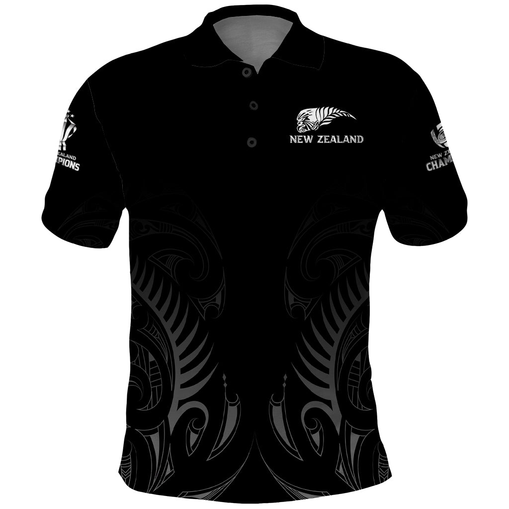 New Zealand Polo Shirt Rugby 2023 Champions Black - Shopicos