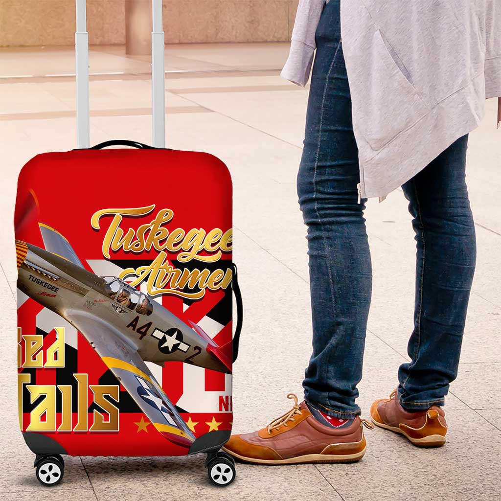 Tuskegee Red Tails Airmen Luggage Cover WWII Fighter Pilot Legacy - Shopicos