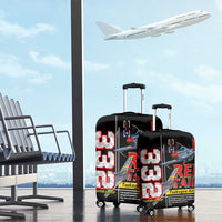 Red Tails Spitfire Tuskegee Airmen Luggage Cover 332nd Fighter Group WWII Legacy Tribute - Shopicos