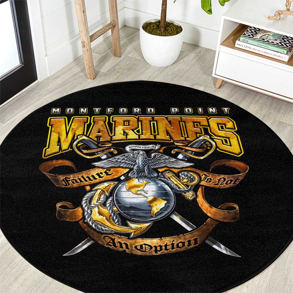 The First Black Marines: A Legacy Etched In Honor Round Carpet - Shopicos