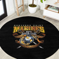 The First Black Marines: A Legacy Etched In Honor Round Carpet - Shopicos
