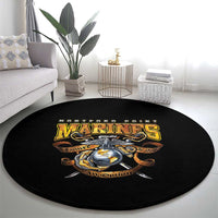 The First Black Marines: A Legacy Etched In Honor Round Carpet - Shopicos