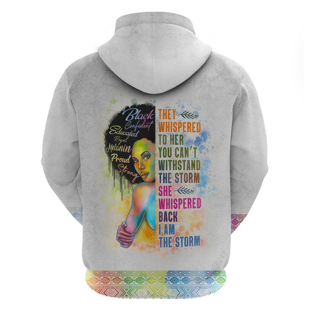 Black Girl I Am The Storm Hoodie African American Women - Shopicos