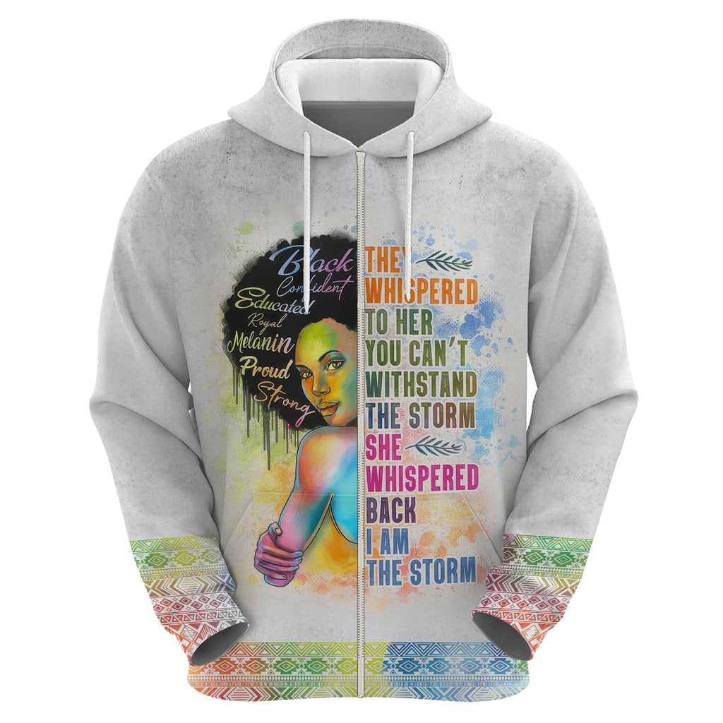 Black Girl I Am The Storm Hoodie African American Women - Shopicos