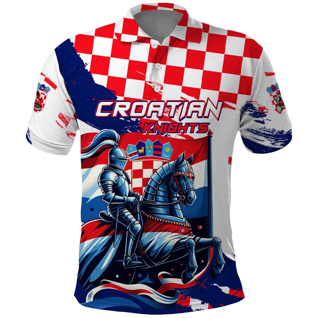 Personalized Croatian Knights Polo Shirt Hrvatska Coat Of Arms - Shopicos