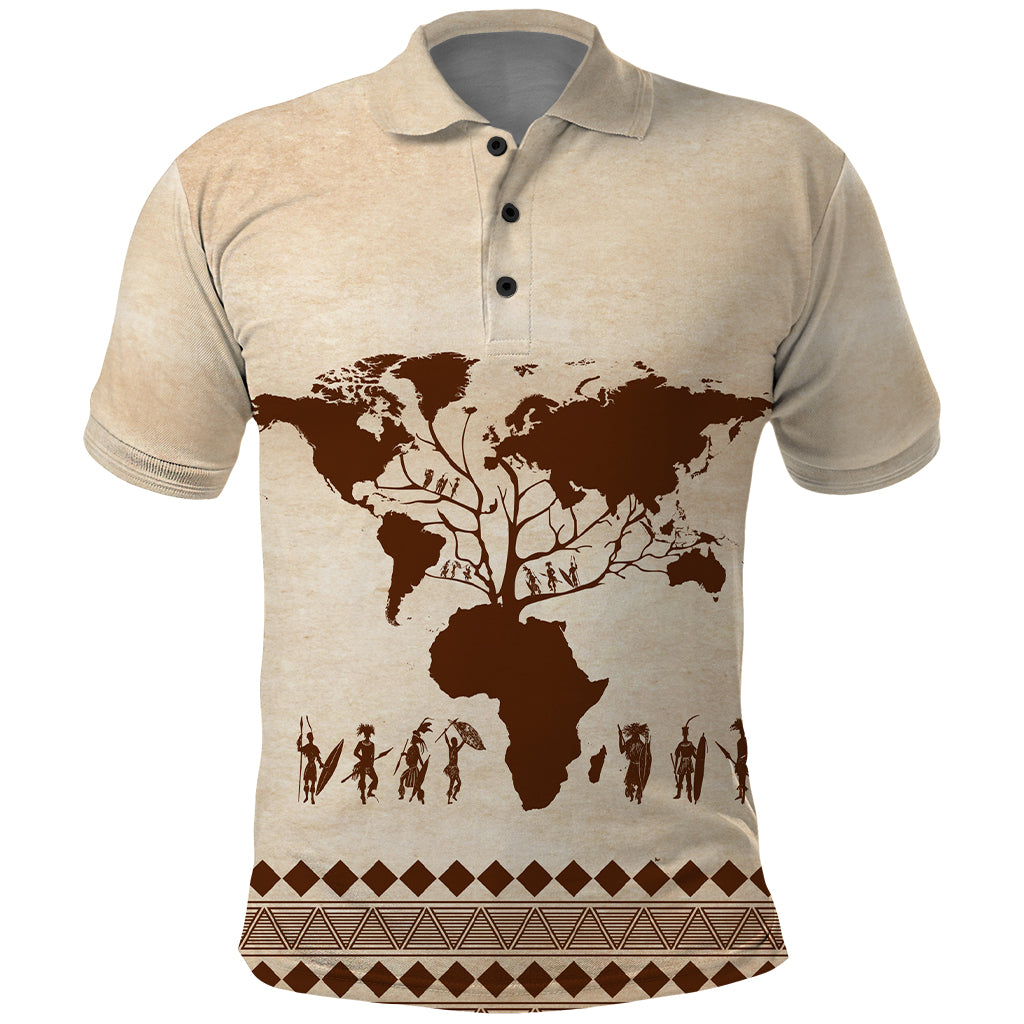 Root Africa Polo Shirt African Map - Shopicos