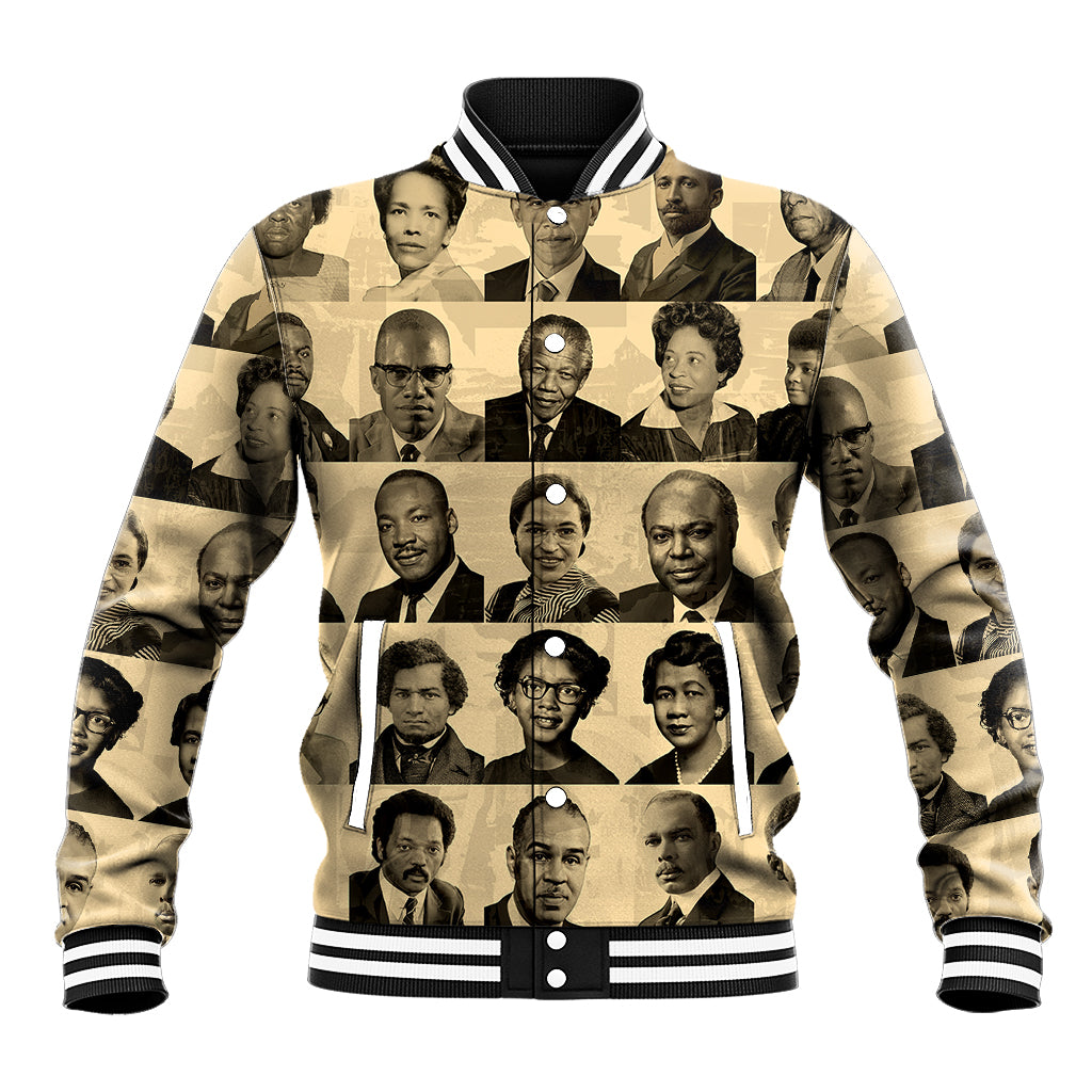 Civil Rights Leaders Baseball Jacket African-American - Shopicos