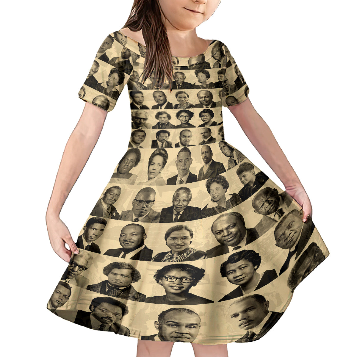 Civil Rights Leaders Kid Short Sleeve Dress African-American - Shopicos
