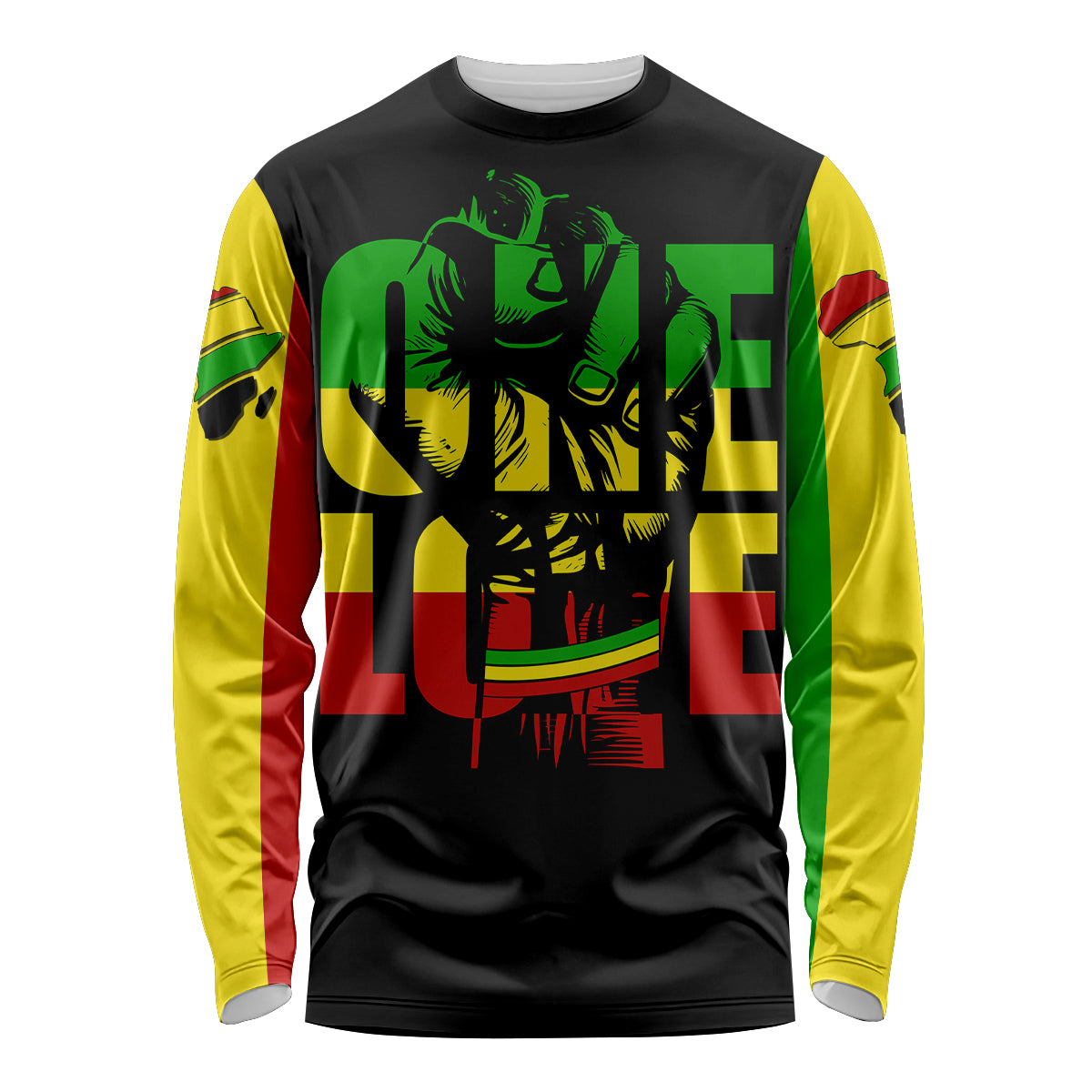 Reggae One Love Long Sleeve Shirt African - Shopicos