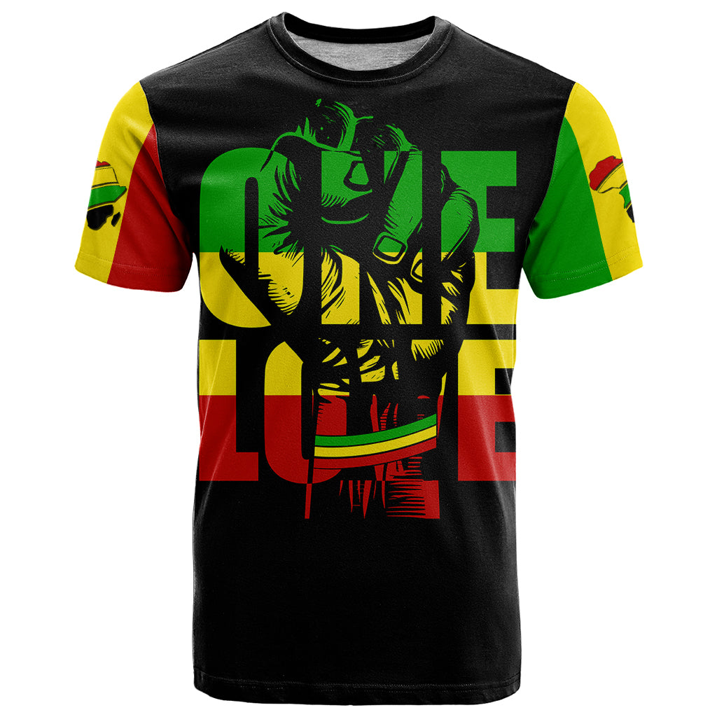 Reggae One Love T Shirt African - Shopicos
