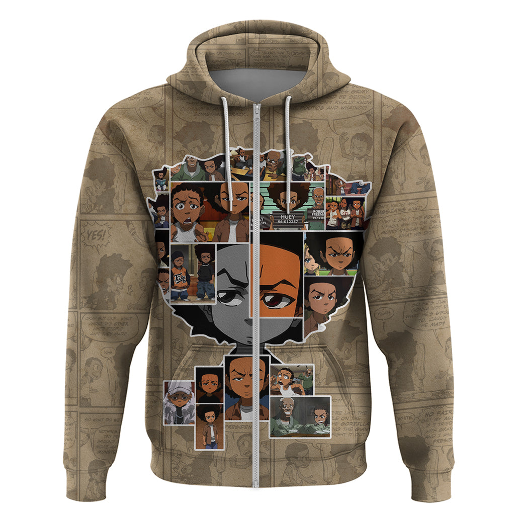 Huey Freeman Zip Hoodie African American - Shopicos