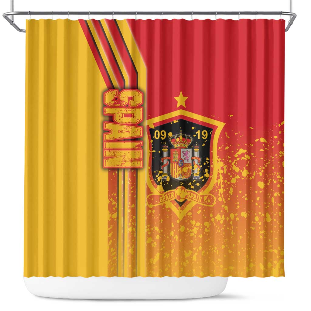 Spain Football Shower Curtain La Roja Soccer - Road To Champion - Shopicos