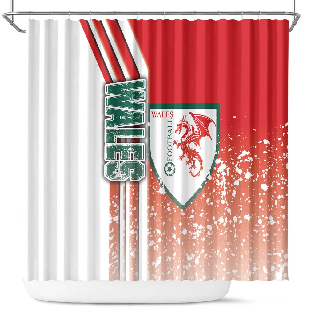 Wales Football Shower Curtain The Dragons Soccer - Road To Champion - Shopicos