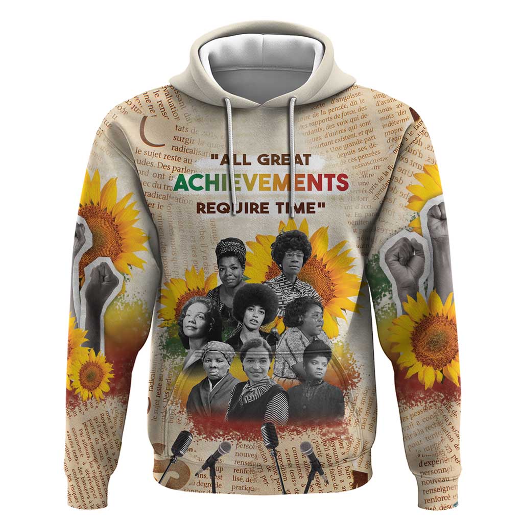 African Hoodie Civil Rights Female Leaders Sunflower