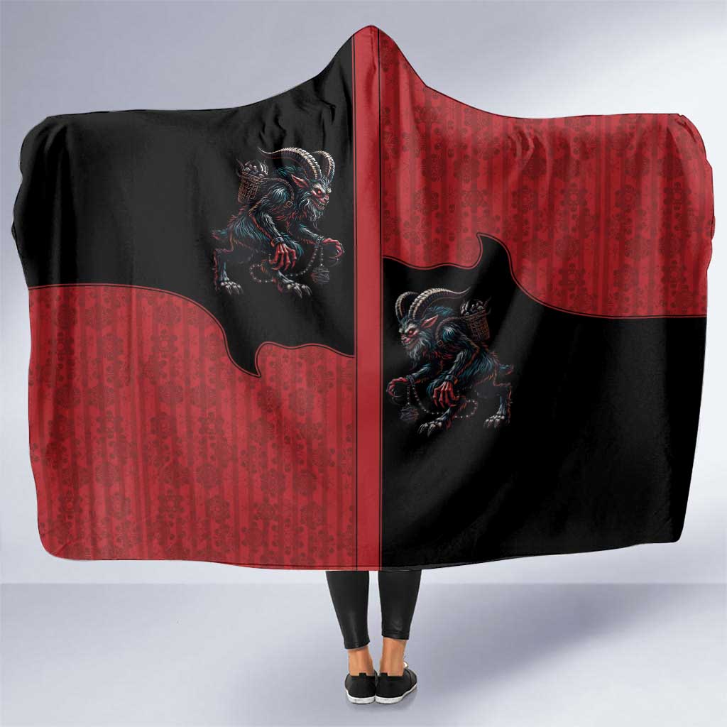 Western Yoke Hooded Blanket Krampus Christmas Horror Style - Shopicos